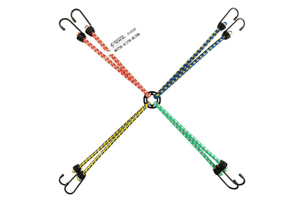 Стяжка груза MASTERTOOL "Паук" резиновая Ø 8 мм 60 см 8 крюков 81-0330 Харьков - изображение 2