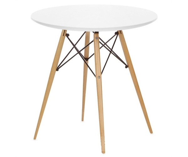 Стіл Тауер Вуд круглий д. 60 см білий Дніпро - зображення 1