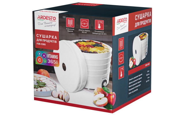 Сушилка для овощей и фруктов Ardesto FDB-5385 520 Вт Киев - изображение 5