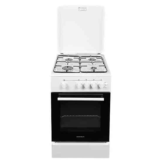 Газовая плита Grunhelm G4FM5611W 50 см белая Київ