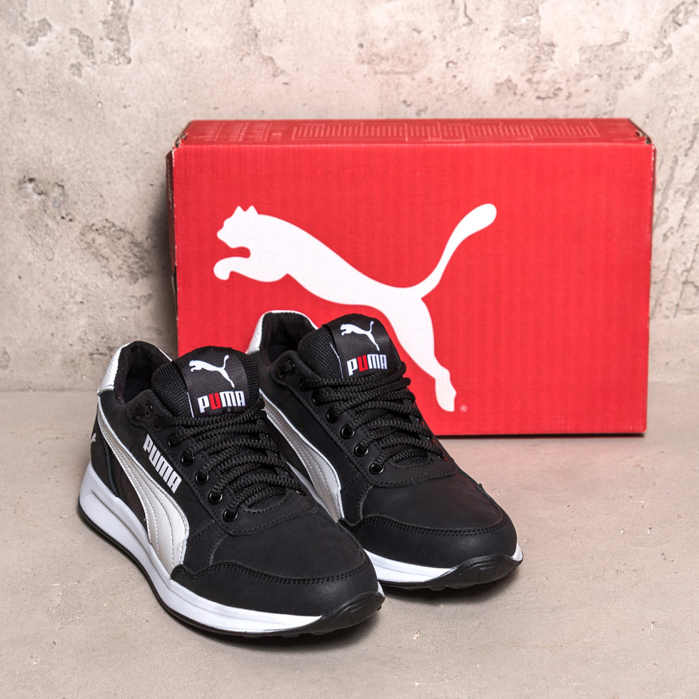 Мужские кожаные кроссовки  Pm Classic Leather  Black Київ - зображення 9