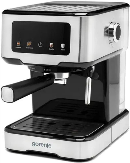 Кофеварка рожковая Gorenje ESCM15CD 1100 Вт серебристая Київ - зображення 7