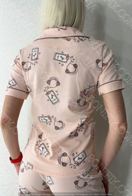 Комплект хлопковой пижамы (сорочка и шорты) TM "Roksana" (16468) (арт. 1694) Кривой Рог - изображение 5