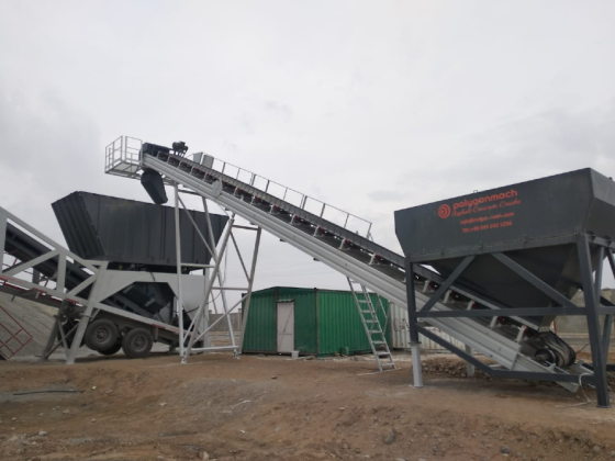 Мобільний бетонний завод Polygonmach Makina Mobile 60 (40-60 м3 / год) Туреччина. Київ