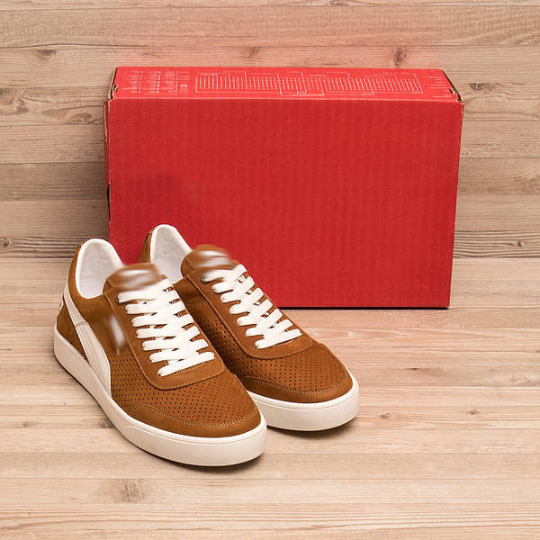 Чоловічі літні шкіряні кеди перфорація Киев - изображение 5