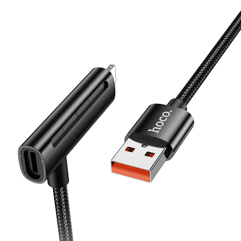 Дата кабель Hoco U135 Incredible 2in1 USB to Lightning/Type-C (1m) Херсон - зображення 2