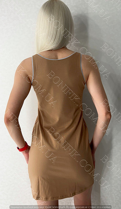 Женский домашний сарафан карамельного цвета с принтом (16401) (арт. 1846) Кривий Ріг - зображення 4