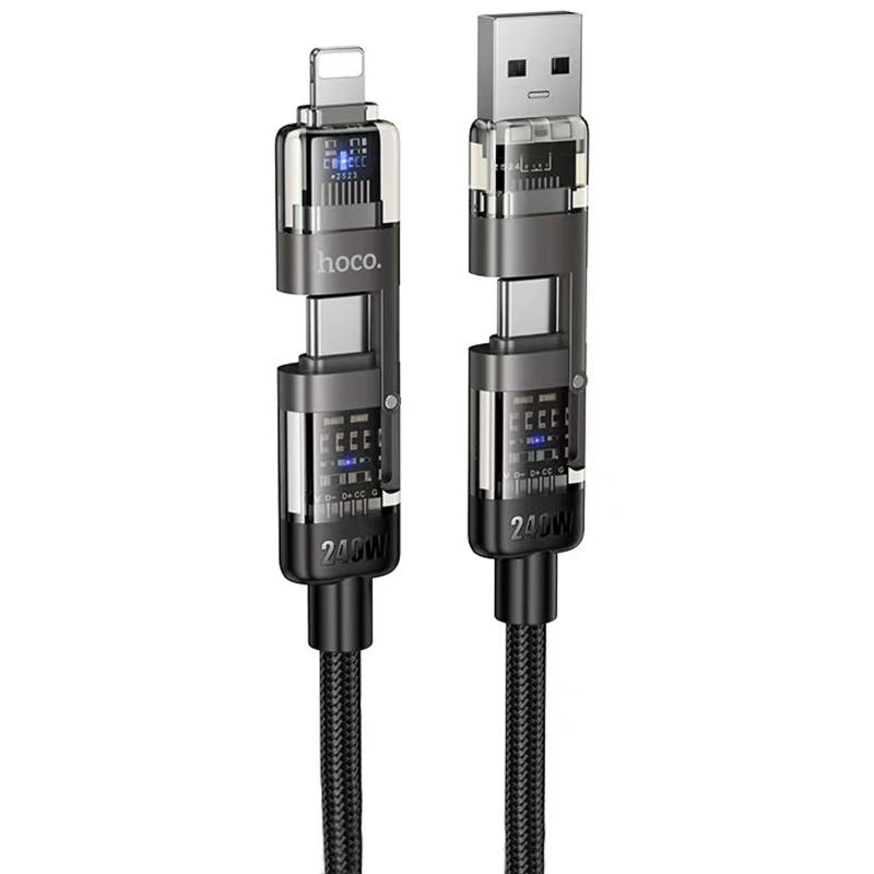 Дата кабель Hoco U151 Goldsmith 4in1 Type-C to USB/Type-C to Lightning 240W (1.2m) Херсон - изображение 1