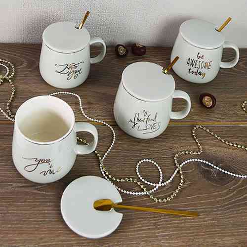 Кружка з кришкою та ложкою Stenson First Love CF-113 400 мл Київ