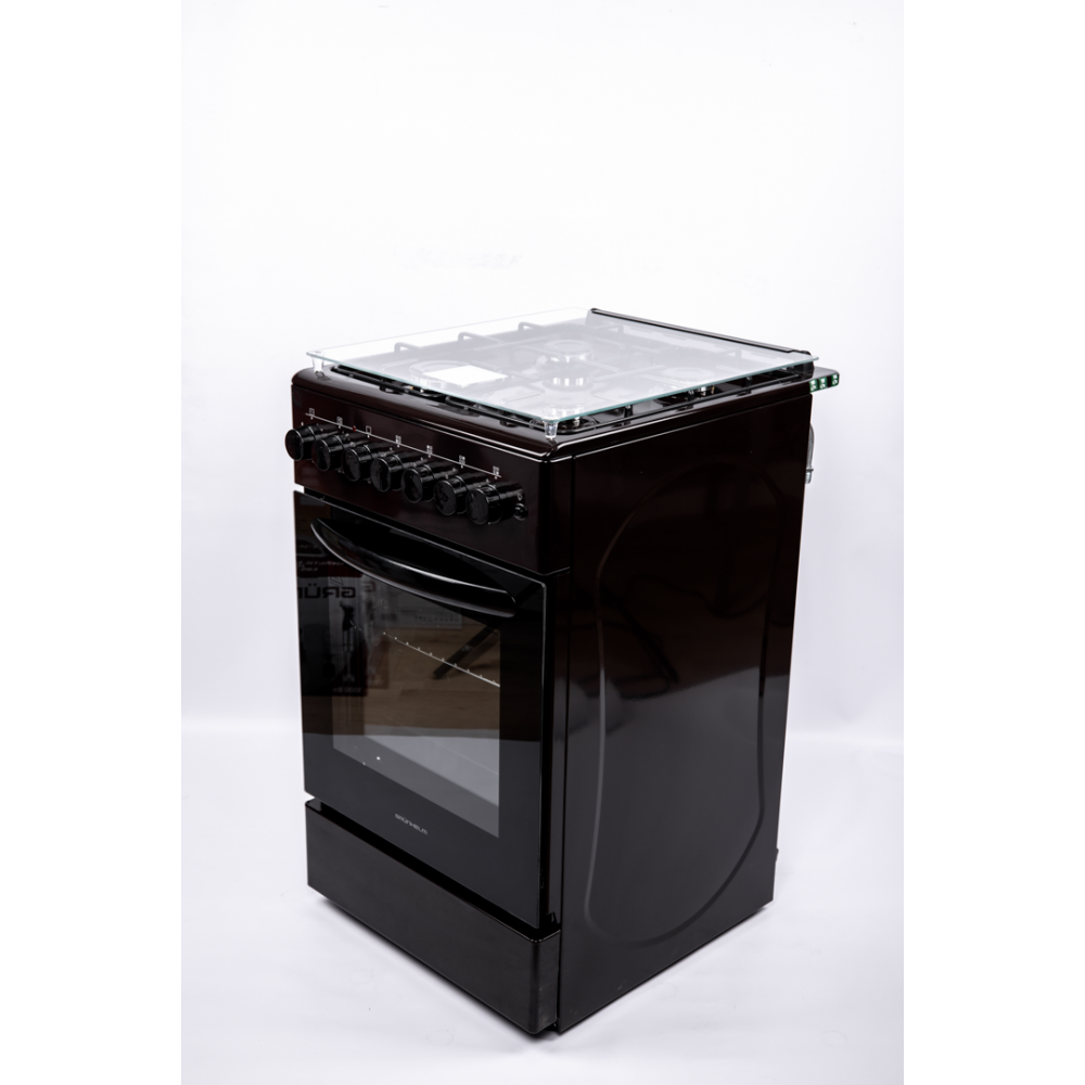 Плита кухонная комбинированная Grunhelm FG5612BR (газ + электро) коричневая газоэлектрическая Київ - зображення 3