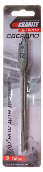 Сверло для дерева GRANITE перьевое 12х152 мм 6-гранный хвостовик ¼" 2-12-012 Харьков - изображение 2