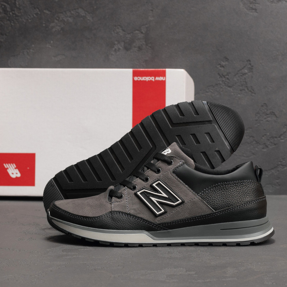 Мужские кожаные кроссовки Clasic Grey Київ - зображення 8