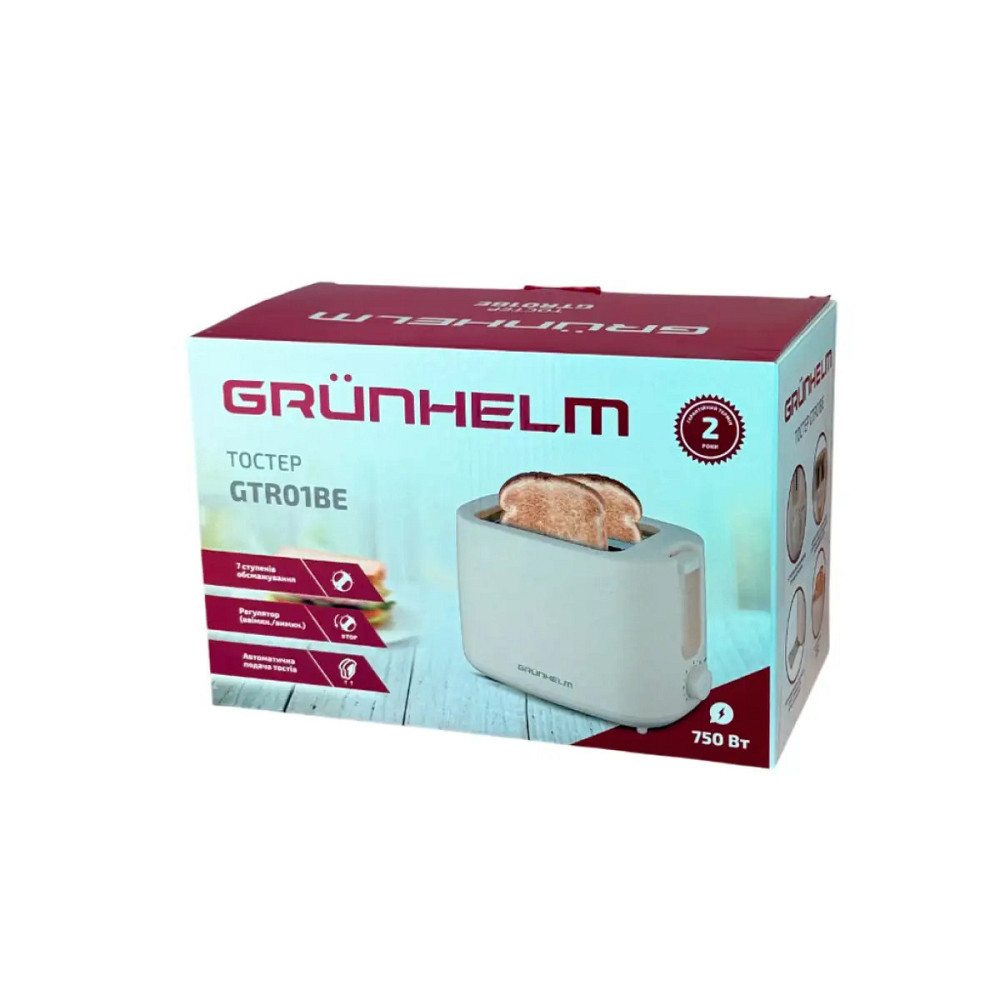 Тостер Grunhelm GTR01BE 750 Вт бежевый Киев - изображение 6