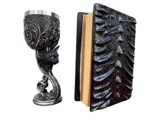 Подарочный набор Бокал 3D Кот и Блокнот 3D «Книга Теней и Глубин» Київ