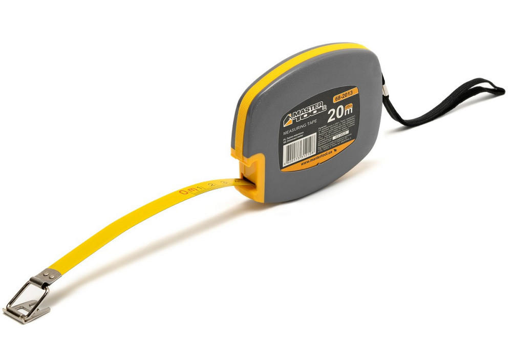 Рулетка MASTERTOOL 20 м×13 мм стальное полотно ударопрочный корпус 68-2013 Харків - зображення 1