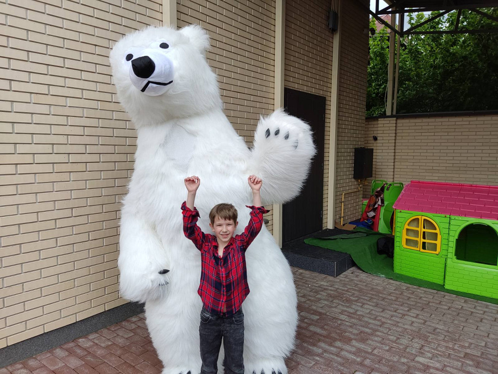 Білий Ведмедик Гіганських розмірів Аніматор на експрес привітання Киев - изображение 1