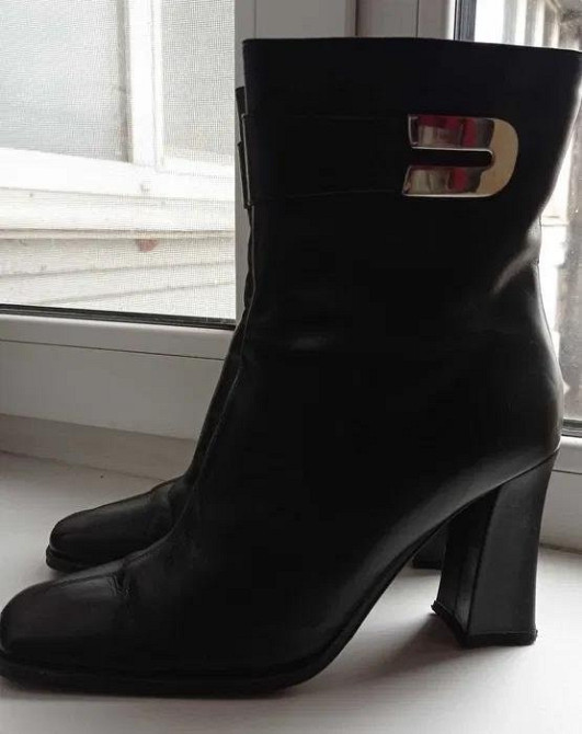 Сапоги ботинки ботильоны зимние Италия кожа мех р. 39-40 Київ - зображення 4