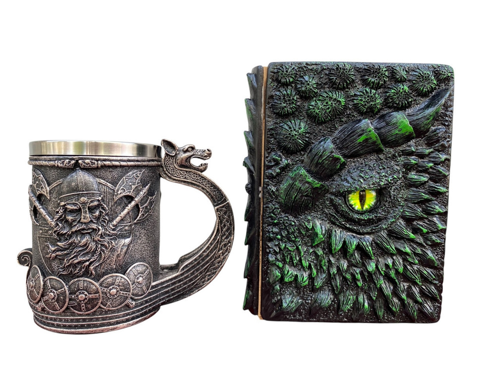 Подарочный набор Кружка 3D Корабль Викингов и Блокнот 3D «Око Лесного Дракона» Киев - изображение 1