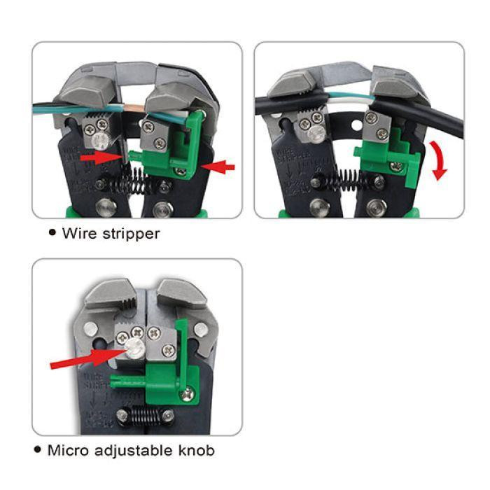 Клещи для обжимки клемм и снятия изоляции усиленные TOPTUL DKAA2226 Харьков - изображение 2