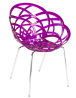 Кресло Papatya Flora-ML прозрачно-пурпурное сиденье, ножки хром Киев