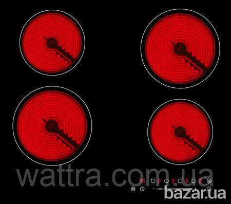 Стеклокерамическая варочная поверхность Grunhelm GPC 725 BE (4 конфорки, электро, стеклокерамика) Київ - зображення 1