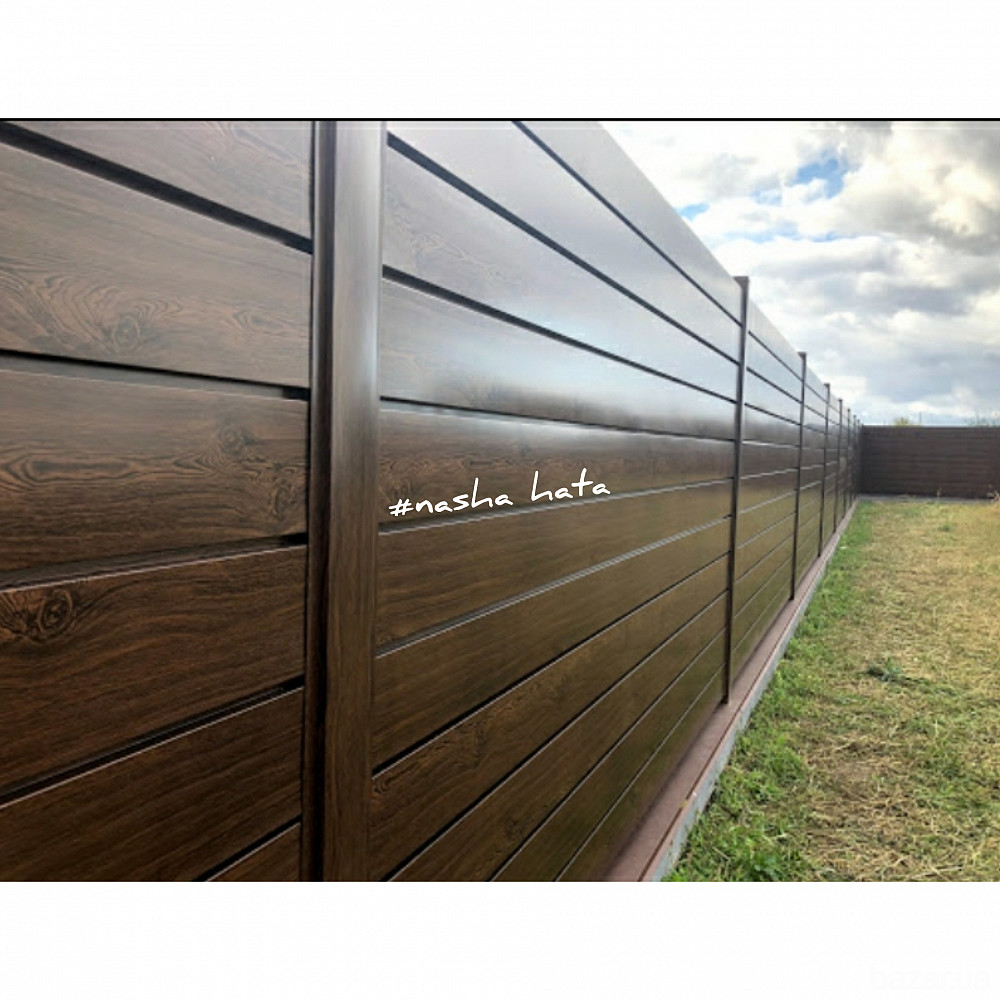 Металевий паркан сайдинг з імітацією дерева Стрий - зображення 2