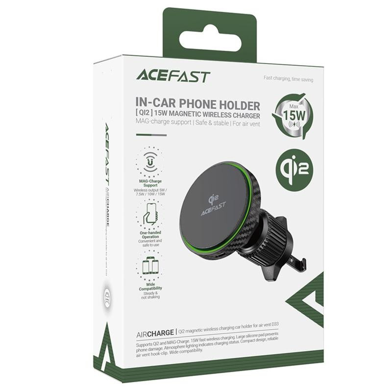 Автодержатель с БЗУ Acefast D33 Qi2 Magnetic Wireless Charging 15W Херсон - зображення 2