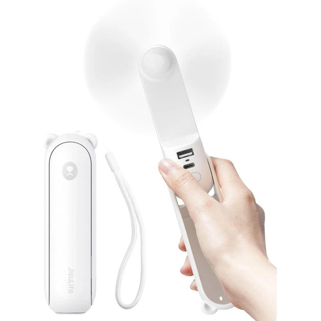 Вентилятор аккумуляторный Jisulife F8X White 10 Вт белый Киев - изображение 4