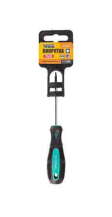 Отвёртка магнитная MASTERTOOL TORX T7х75 мм ручка с TPR покрытием 49-0077 Харків