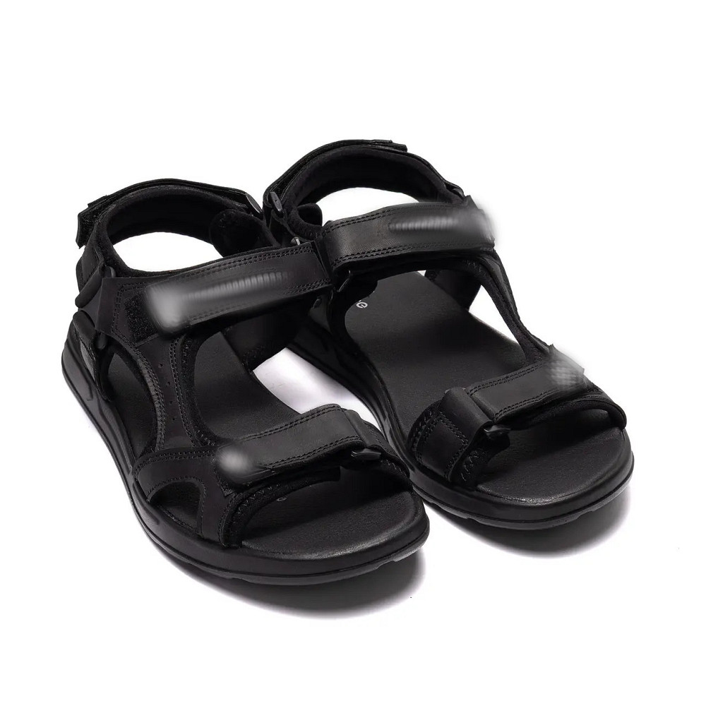 Мужские кожаные сандалии NB Black Київ - зображення 3