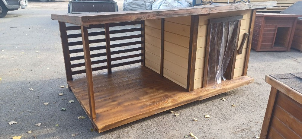 Деревянная будка для собак. Собачі будки. Вишнёвое - изображение 11