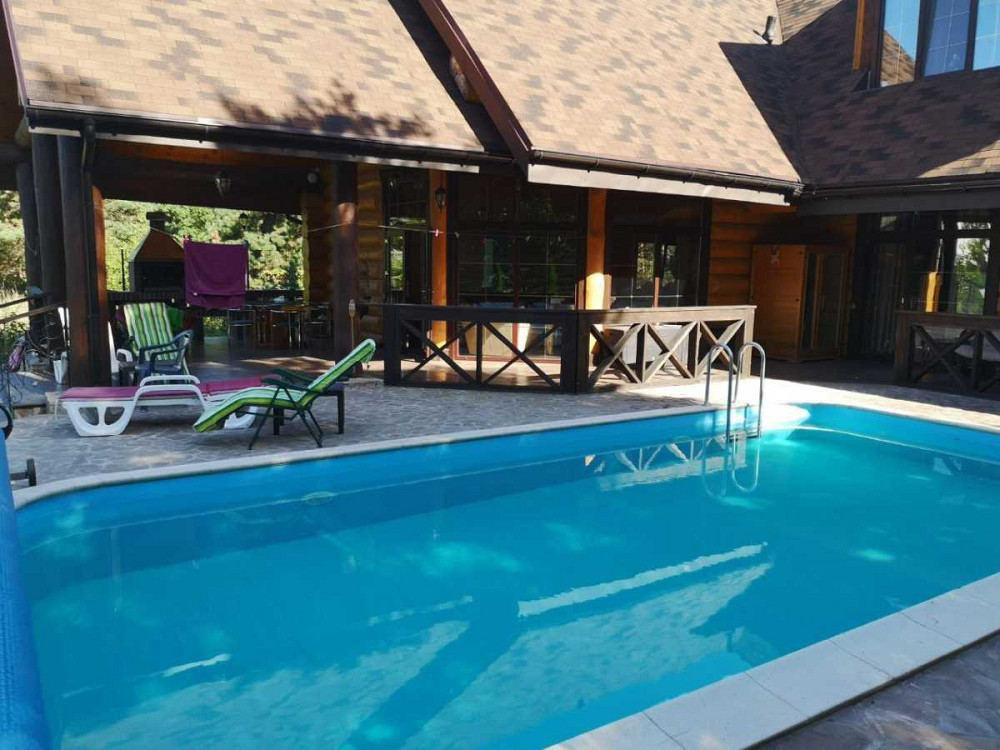 Без % Сруб с бассейном у реки в соснах. Конча-Заспа, Козин.  - изображение 6