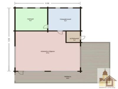 Купити зруб лазні під ключ Одеса з терасою Одеса - зображення 2