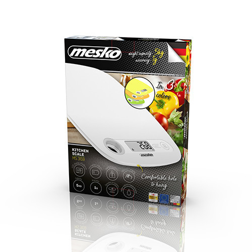 Весы кухонные Mesko MS-3159-White 5 кг Київ - зображення 5