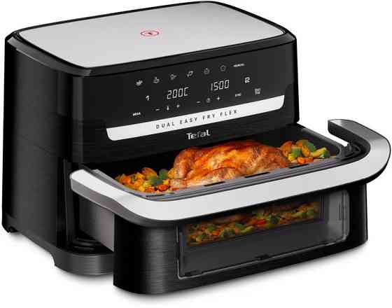 Мультипечь Tefal Dual Easy Fry Flex EY9228E0 9 л 2700 Вт черная Київ