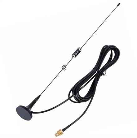 Антенна 75-600MHz 3dBi, до 25W, RG174 3 м SMA-female, на магните, для радиостанций (10939) Дніпро