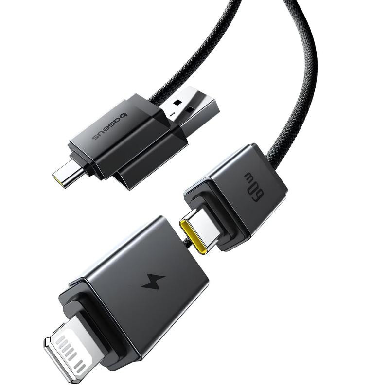 Дата кабель Baseus Versatile Two-for-Two USB/Type-C to Type-C/Lightning 60W (2m) (P10383000) Херсон - зображення 4