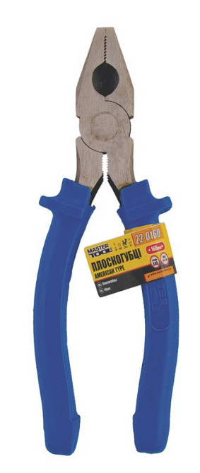 Плоскогубцы MASTERTOOL American type 160 мм  C45/HRC 44~48 22-0160 Харьков - изображение 2