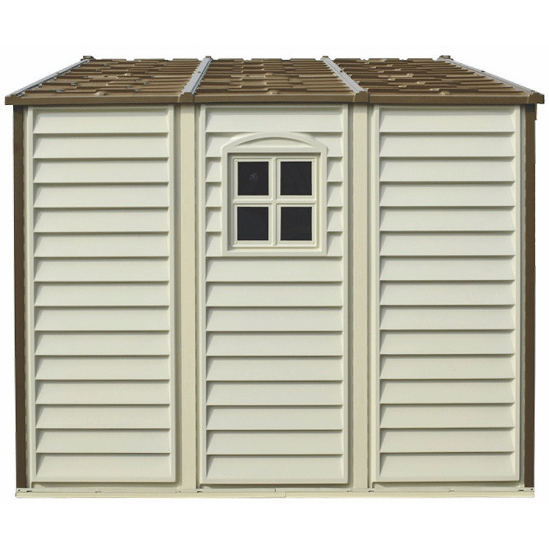 Сарай пластиковый Woodside 325x247x231 см слоновая кость, коричневая крыша Киев - изображение 6