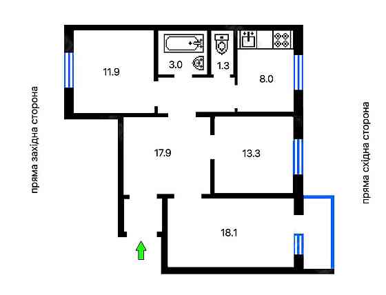 продажа 3-к квартира Киев, Святошинский, 110000 $ Киев
