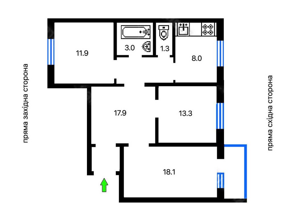 продажа 3-к квартира Киев, Святошинский, 110000 $ Киев - изображение 2
