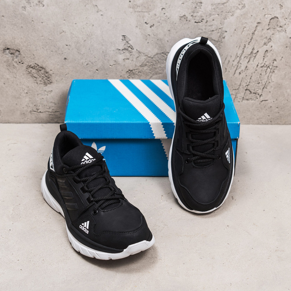 Мужские кожаные кроссовки  Ads Originals Black Київ - зображення 5