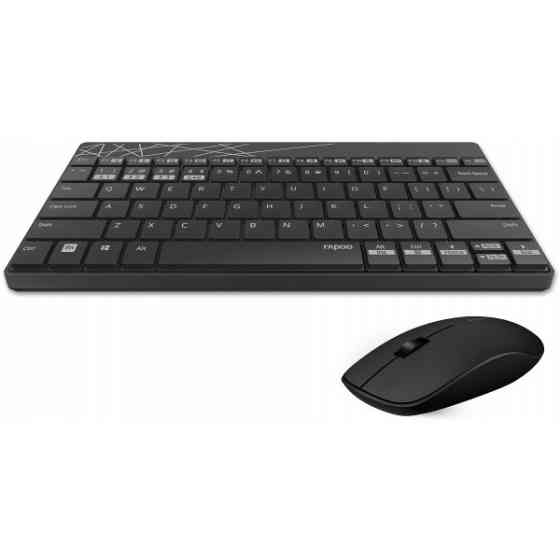 Комплект (клавіатура, мишка) Rapoo 8000M Wireless Black Харків