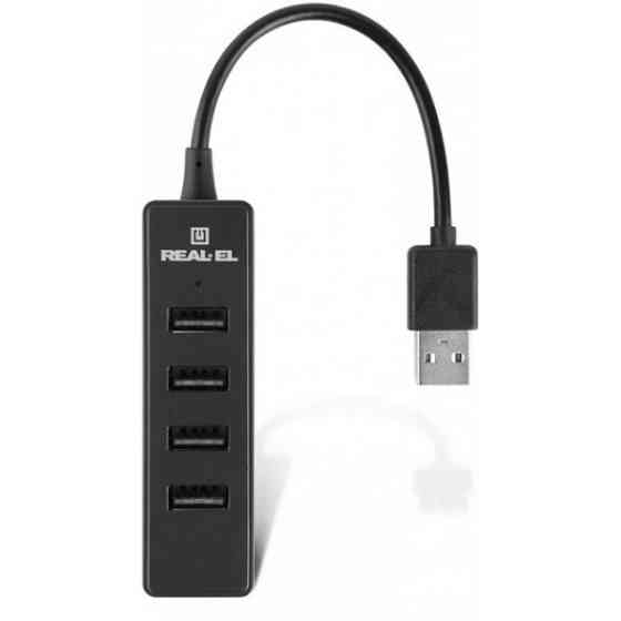 USB HUB REAL-EL HQ-154 4xUSB Black (EL123110007) (Код товару:18584) Харків