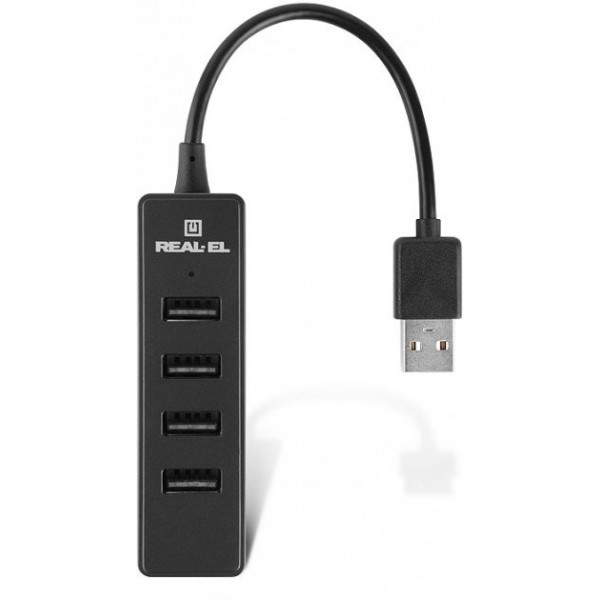 USB HUB REAL-EL HQ-154 4xUSB Black (EL123110007) (Код товару:18584) Харків - зображення 2