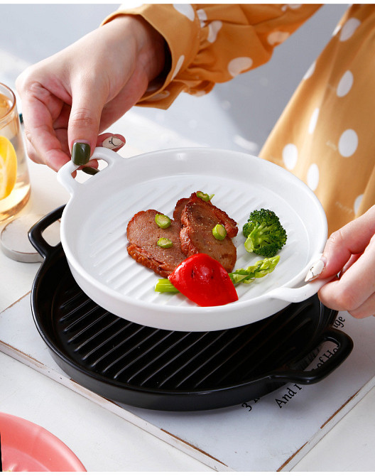 Страва з рифленим дном кругла 6742 22 см біла Киев - изображение 1