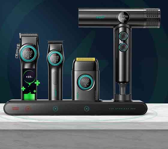 Комплект длят стрижки VGR STEPLERSS PRO 4 IN 1 BLACK черный Киев