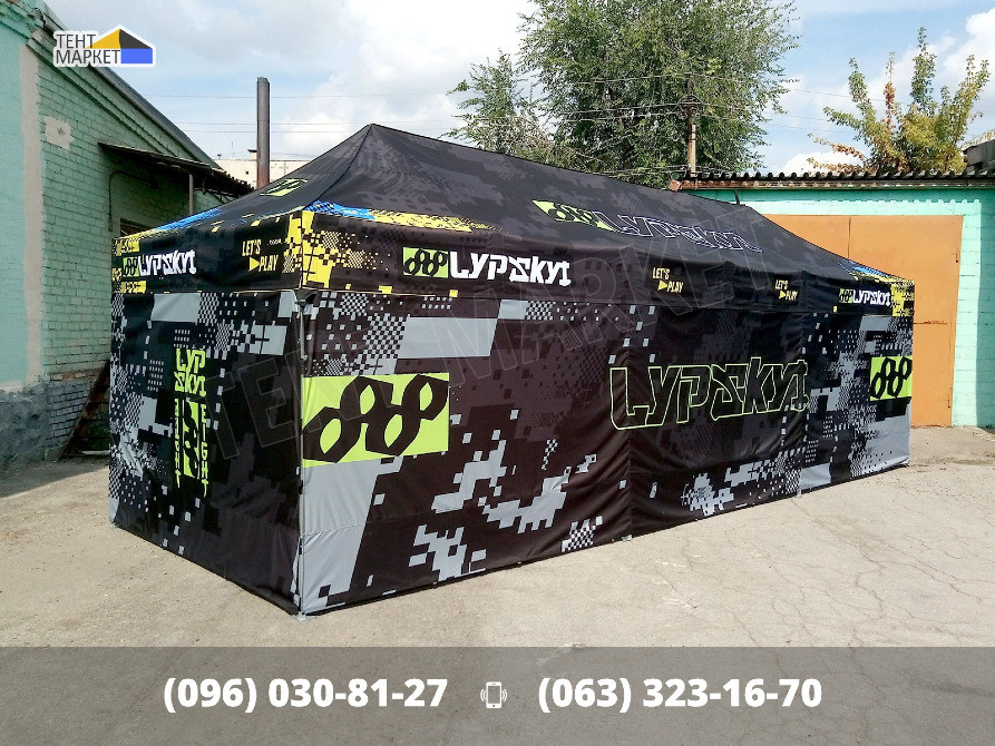 Racing Tent 9х3 з персональним дизайном, розсувні шатри палатки з друком для автоперегонів Запоріжжя - зображення 5