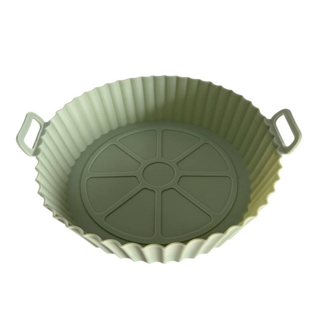 Форма в аерогриль круглая силиконовая 19145 20х20х5 см салатовая Київ - зображення 1