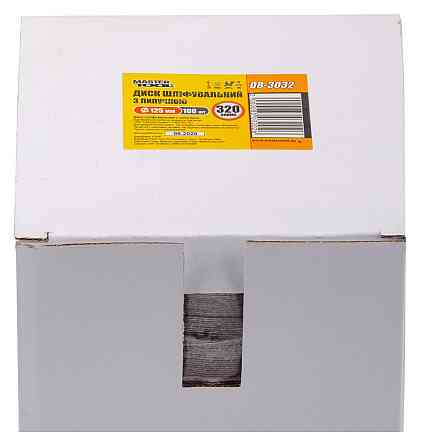 Круг шлифовальный на липучке MASTERTOOL 125 мм зерно 320 SHOWBOX 100 шт 08-3032 Харків